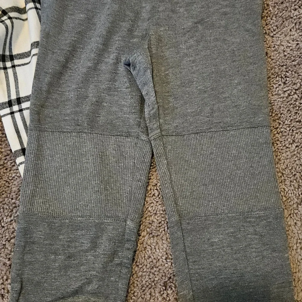 Splendid 2-Piece Flannel Jogger‎ Set Kids Size 6 Charcoal Cream NEW Plaid Shirt